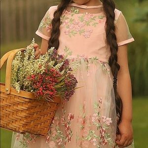 New Just couture Floral embroidered midi dress size 10